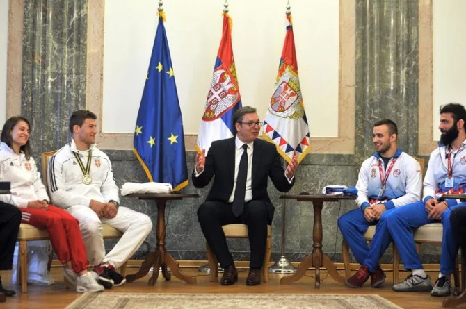 Nemanja Majdov na prijemu kod Predsjednika Srbije
